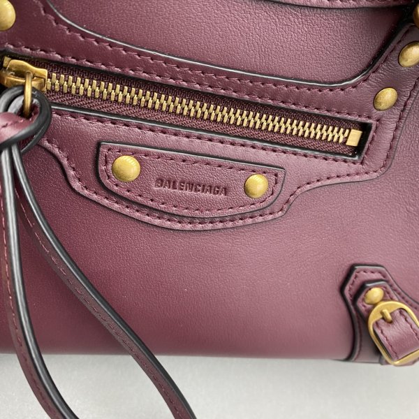 Réplique balenciaga cuag lisse du vin de tissage rouge-4