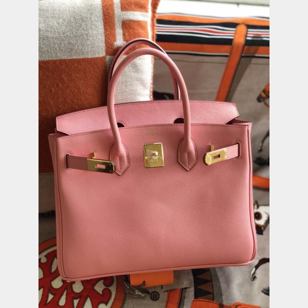 Hermes Birkin 35 cm Epsom en cuir sacs rose doré-1