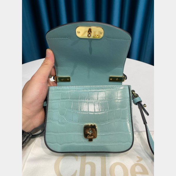 Le meilleur sac Chloe UK Best 6030 C en réplique en effet en croco de relief-5