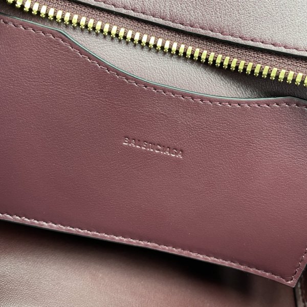 Réplique balenciaga cuag lisse du vin de tissage rouge-8