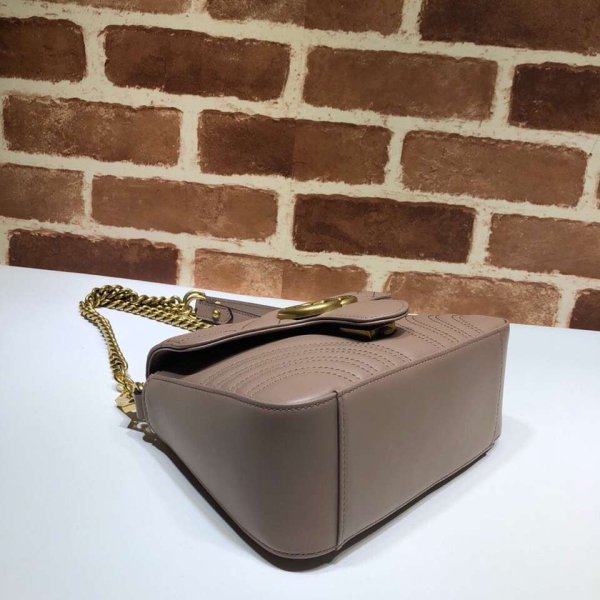Pas cher 547260 Gucci Chevron Leather GG Marmont mini poignée supérieure-31