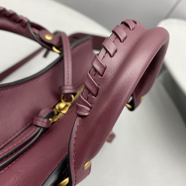 Réplique balenciaga cuag lisse du vin de tissage rouge-6