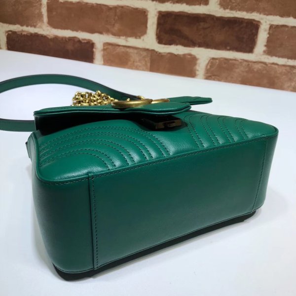 Pas cher 547260 Gucci Chevron Leather GG Marmont mini poignée supérieure-14