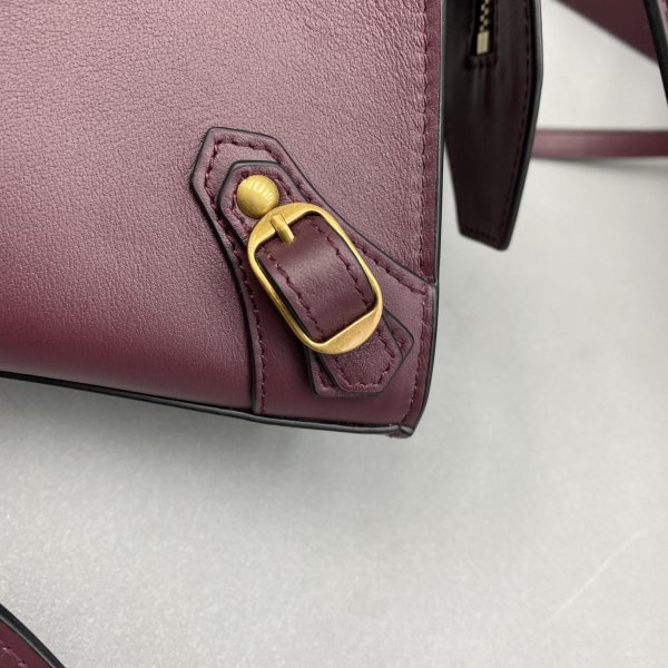 Réplique balenciaga cuag lisse du vin de tissage rouge-5