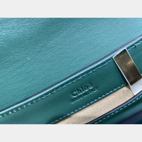 Chloé AAA + Replica 6030 Blue C Sac en effet Croco en relief-7