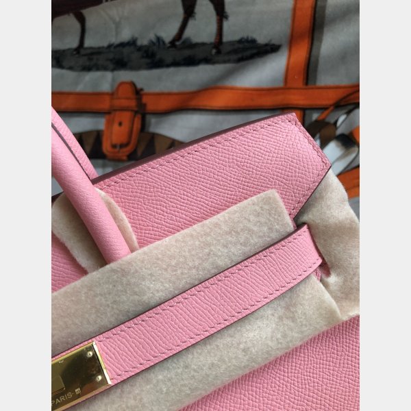 Hermes Birkin 35 cm Epsom en cuir sacs rose doré-5