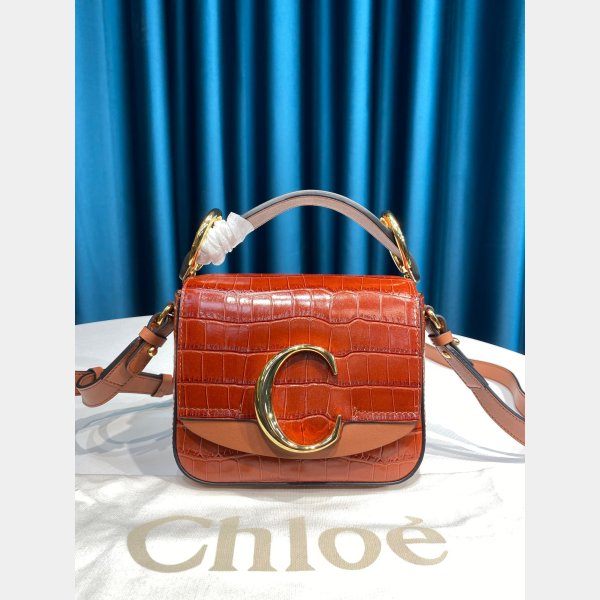 Designer Chloé Luxury 6030 C Sac en effet Croco en relief-1