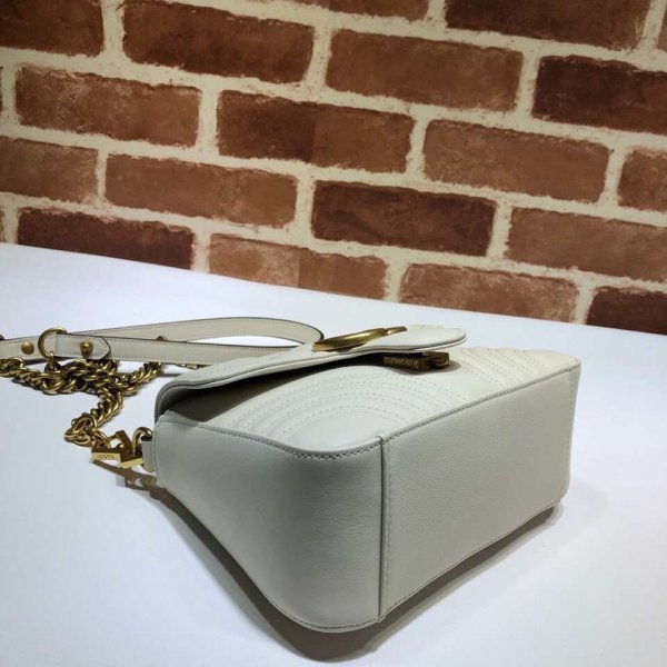 Pas cher 547260 Gucci Chevron Leather GG Marmont mini poignée supérieure-25