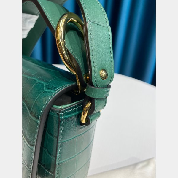 Chloé AAA + Replica 6030 Blue C Sac en effet Croco en relief-5