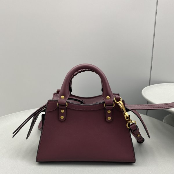 Réplique balenciaga cuag lisse du vin de tissage rouge-2