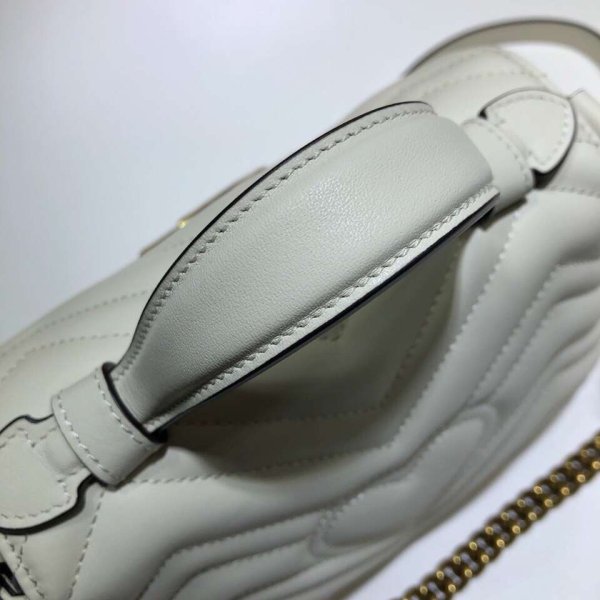 Pas cher 547260 Gucci Chevron Leather GG Marmont mini poignée supérieure-27