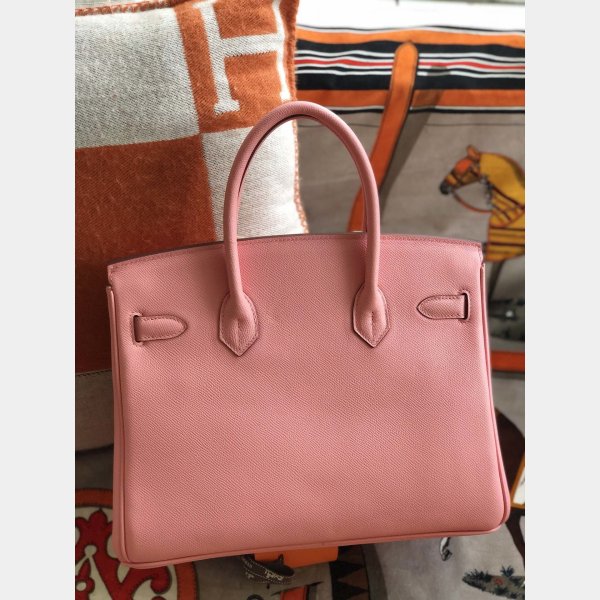 Hermes Birkin 35 cm Epsom en cuir sacs rose doré-7