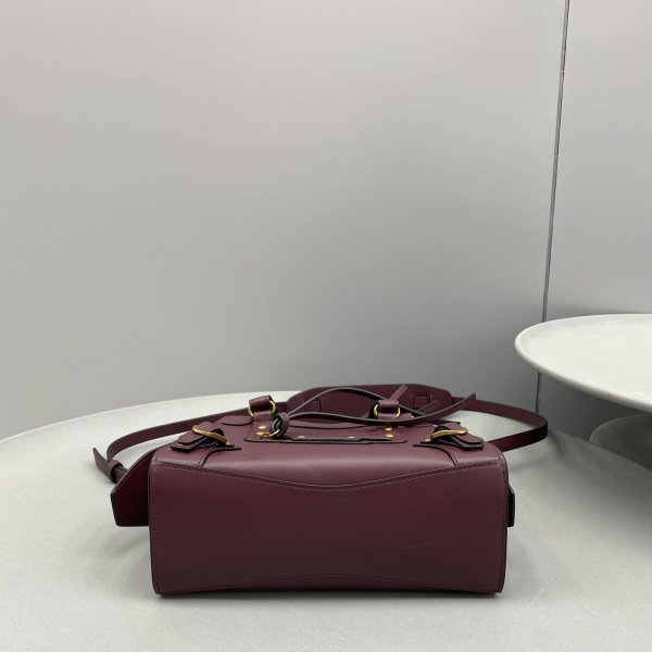 Réplique balenciaga cuag lisse du vin de tissage rouge-3