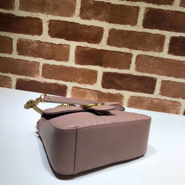 Pas cher 547260 Gucci Chevron Leather GG Marmont mini poignée supérieure-4