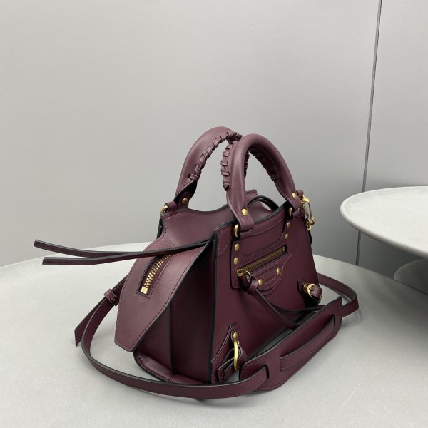 Réplique balenciaga cuag lisse du vin de tissage rouge-1