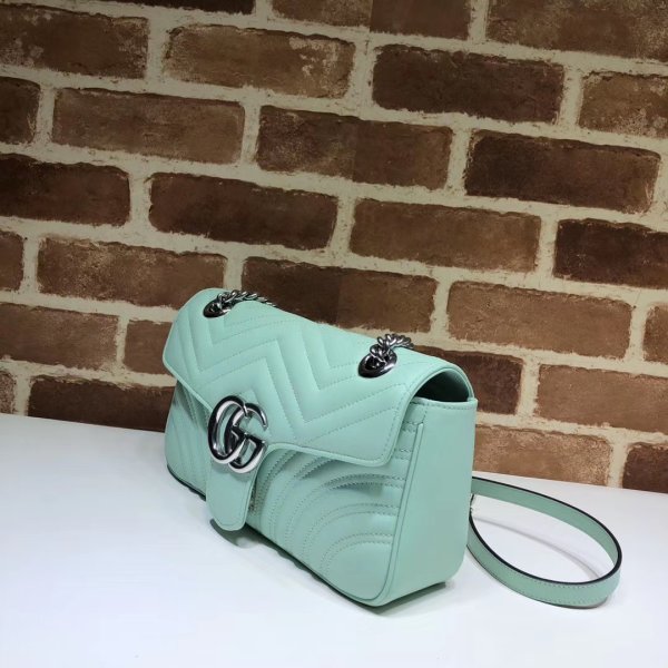 Réplique Gucci de qualité supérieure 443497 GG Marmont Small Matellassé En cuir Sac-2