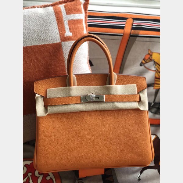 Hermes Birkin 35 cm Epsom en cuir sacs à main orange réplique sacs de